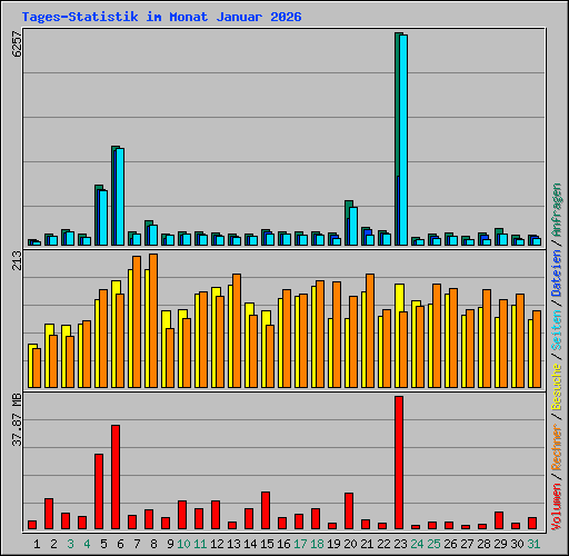 Tages-Statistik im Monat Januar 2026